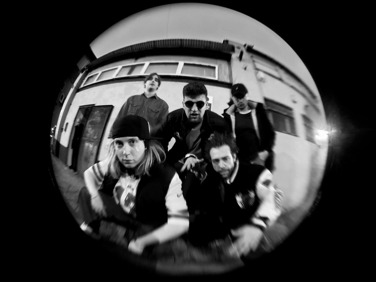 Velour Fog black-and-white fisheye photo